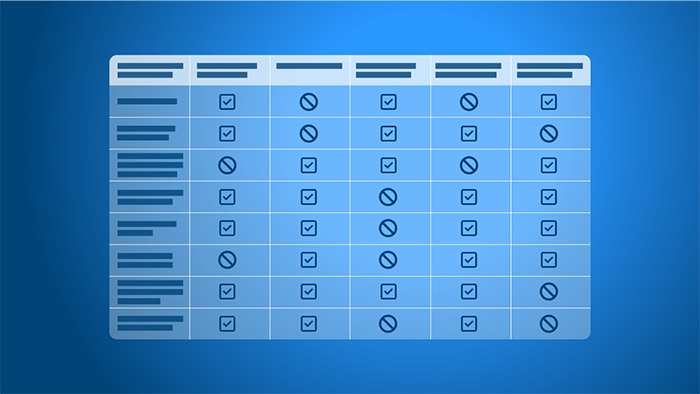 Illustration of an eligibility matrix